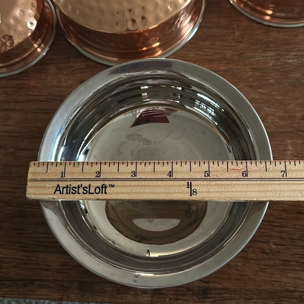 NEW Genuine Copper Set Of 5 Bowls - Picture 7 of 11